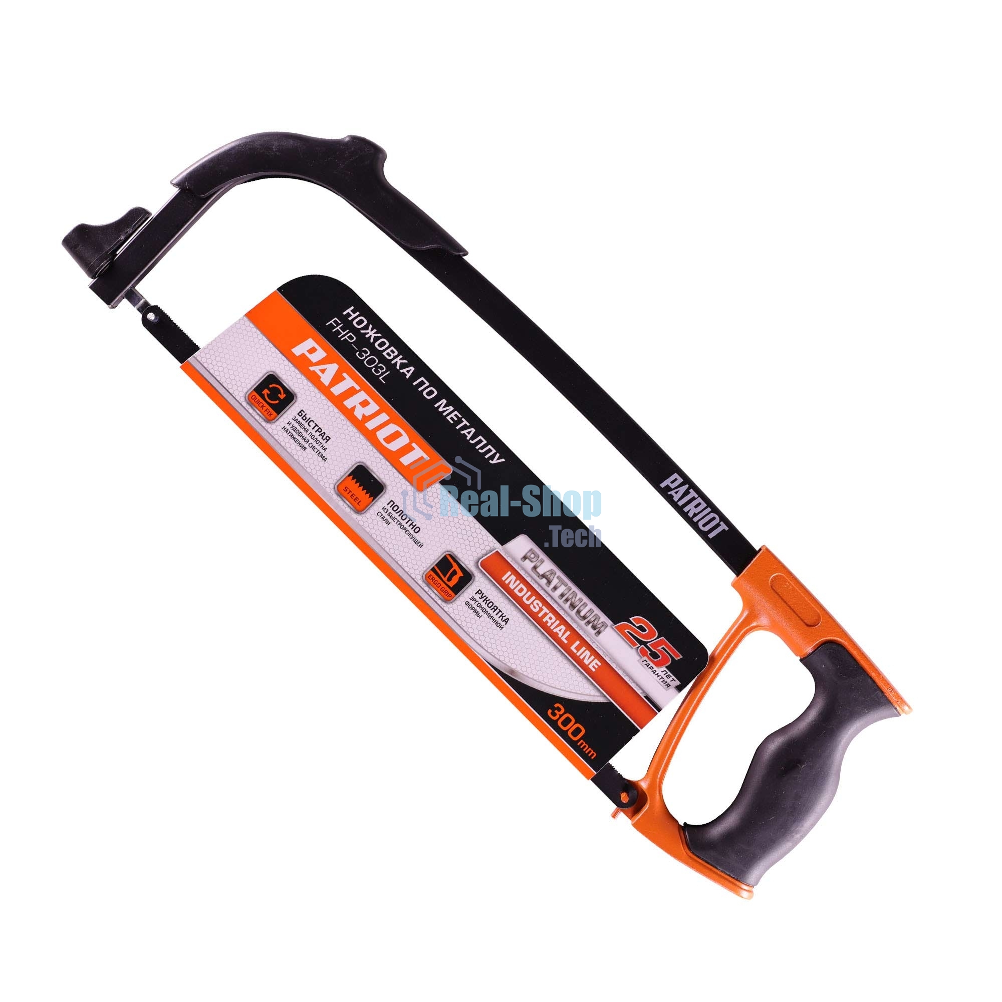 Ножовка Patriot Platinum FHP-303L, по металлу,сверхпрочная конструкция, 300мм