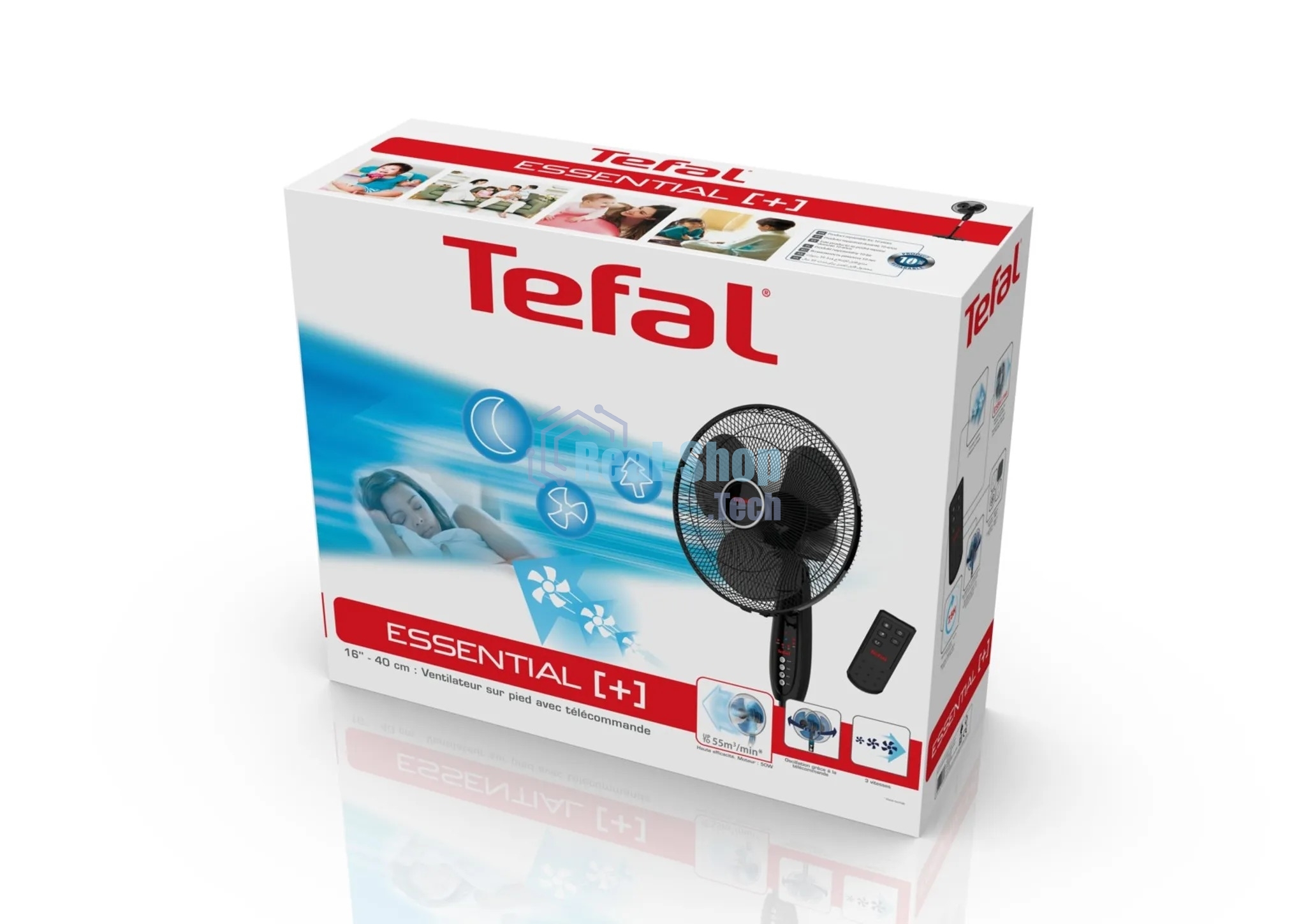 Вентилятор Tefal VF3910F0 черный, напольный, 40 Вт, 3 скорости, 40 см