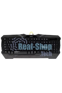 Игровой комплект Qumo Solaris, клавиатурапроводная K03, 104 клавиши, встроенная радужная подсветка, мышь проводная M10, оптическая, 800/1200/1600/2200 dpi, коврик