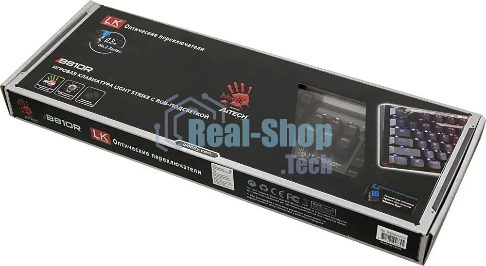 Клавиатура проводная A4Tech Bloody B810R NetBee USB черный