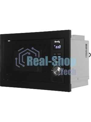 Встраиваемая микроволновая печь Domfy DM2540BW BG черный, 25 л, 900 Вт, переключатели - поворотный механизм/кнопки