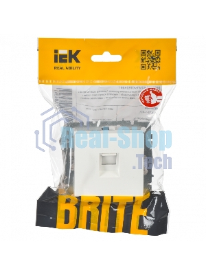Розетка компьютерная IEK BRITE РК11-БрБ RJ45 кат.6 белый
