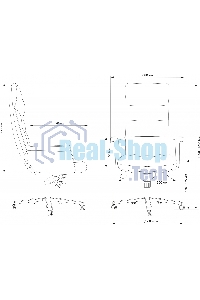 Кресло руководителя Cactus CS-LGR-DUBLIN темно-серый, сиденье темно-серый, кожа, крестов. алюминий