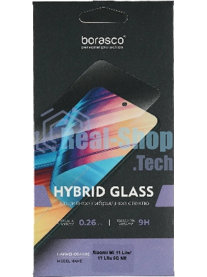 Защитное стекло для экрана BoraSCO для Xiaomi Mi 11 Lite 71 х 156 мм, гибридная