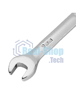Ключ комбинированный трещоточный Denzel 9 мм, CrV, матовый хром