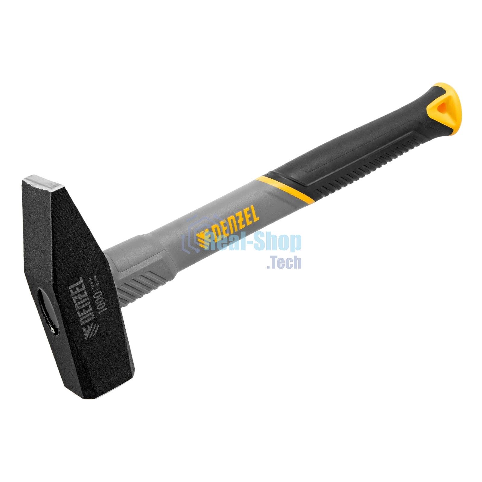 Молоток слесарный Denzel 1000 г, кованый, фибергласовая рукоятка c TPR покрытием