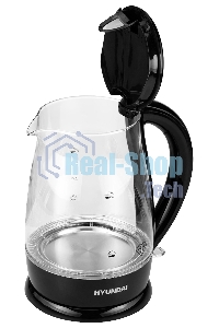 Чайник электрический Hyundai HYK-G2011 1.7л. 2200Вт черный (корпус: стекло)