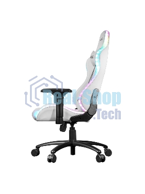 Кресло KFA2 Gaming Chair 01 RGB SE белый, экокожа, RGB-подсветка, подголовник