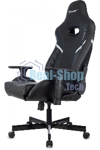 Кресло игровое Knight Thunder 5X черный эко.кожа крестов. металл