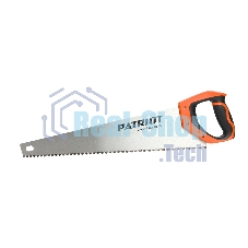 Ножовка Patriot WSP-450L, по дереву, 7 TPI крупный зуб, 3-х сторонняя заточка, 450мм