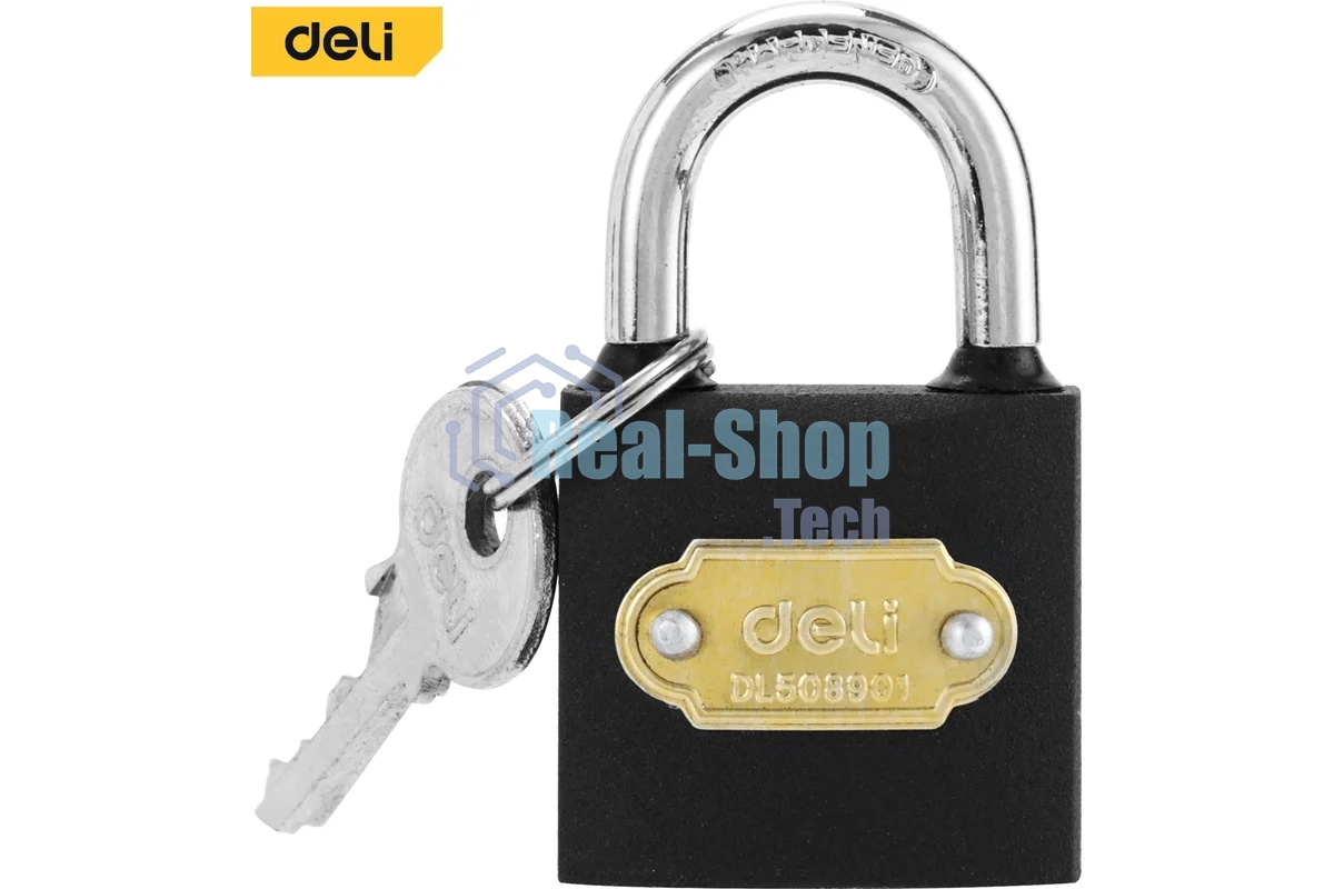 Замок навесной Deli DL508901 стальной, 32мм
