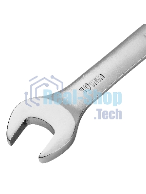 Набор ключей комбинированных трещоточных Denzel 6-19 мм, 8 шт., CrV, матовый хром