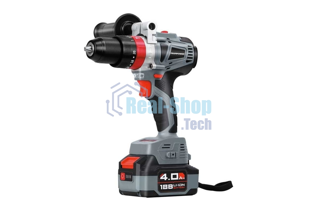 Дрель-шуруповерт аккумуляторная ударная ProfiPower MKDHP-18V (без акб,18В,80Нм, 2 скорости,магнитная бита,рукоятка,в коробке)