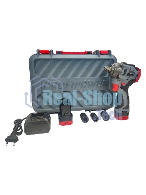 Аккумуляторный бесщеточный ударный гайковерт ProfiPower BL-163 (16В, 260Нм, Li-ion 2шт, 2.0А·ч, ударные головки 17,19,21, З/У,в кейсе)