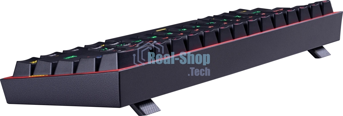 Клавиатура Redragon Fizz проводная, USB Type-A, чёрный/красный