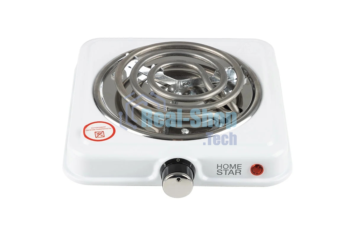 Плита настольная электрическая Homestar HS-1107, 1 конф, белый, ТЭН