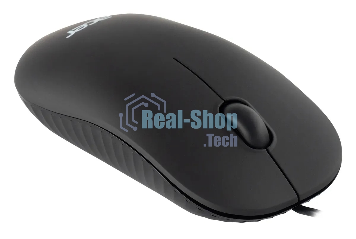 Мышь проводная Acer OMW122 черный, 1200 dpi, USB, кнопки - 3
