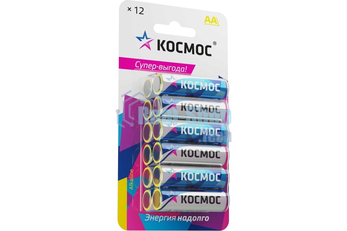 Элемент питания алкалиновый AA/LR06 BP-12 (блист.12шт) Космос KOCLR6BL12
