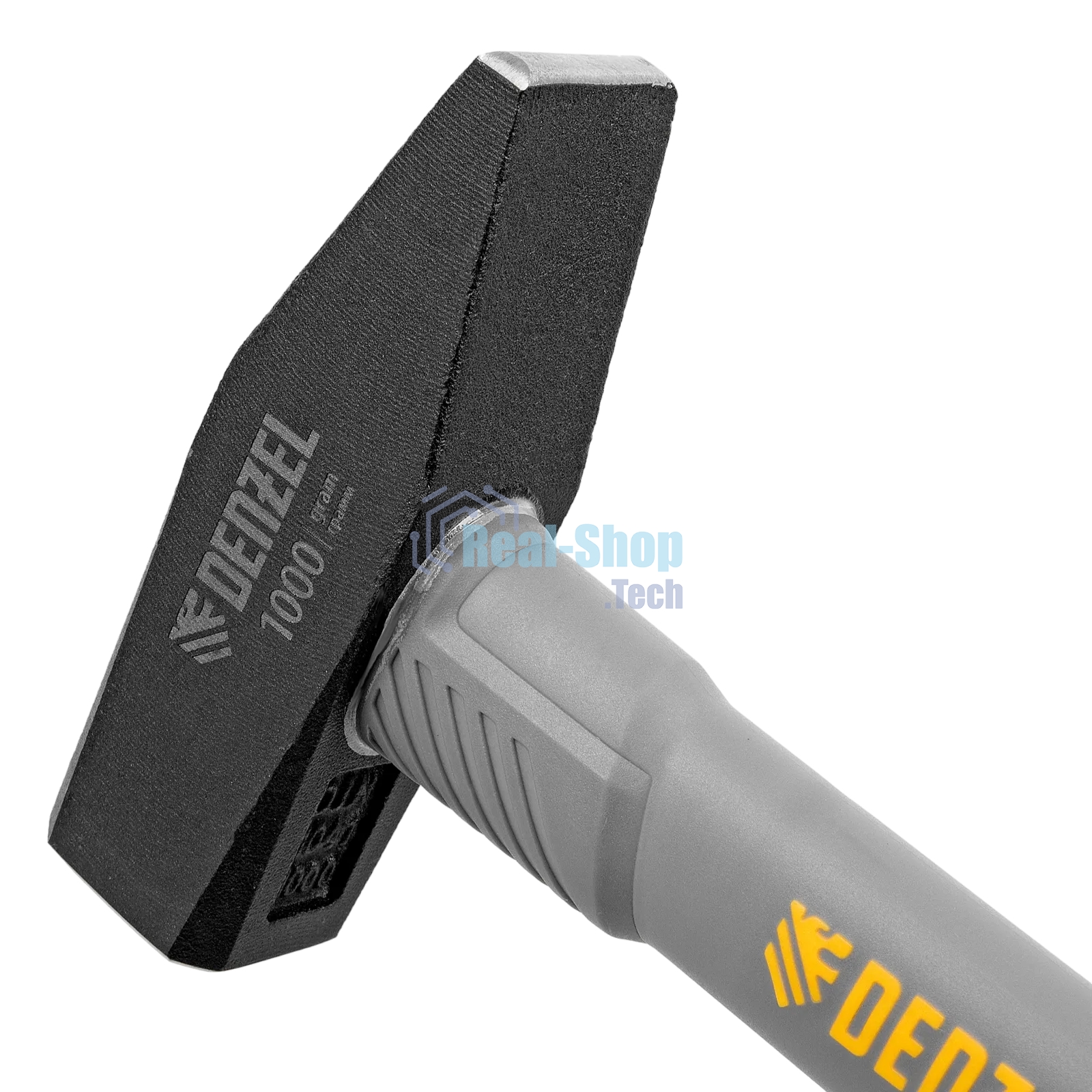 Молоток слесарный Denzel 1000 г, кованый, фибергласовая рукоятка c TPR покрытием