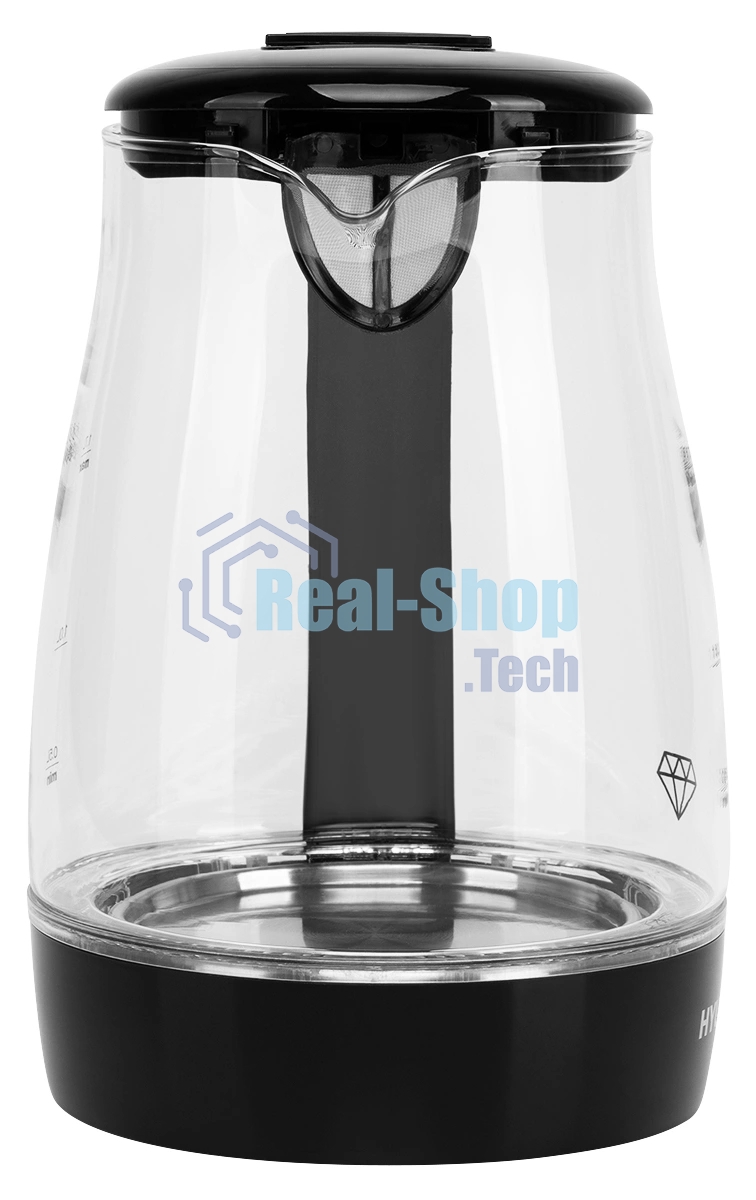 Чайник электрический Hyundai HYK-G2011 1.7л. 2200Вт черный (корпус: стекло)