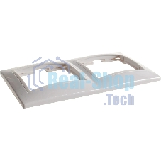 Рамка Iek EMK20-K01-DM РГ-2-КБ 2местн. горизонт. КВАРТА (белый)