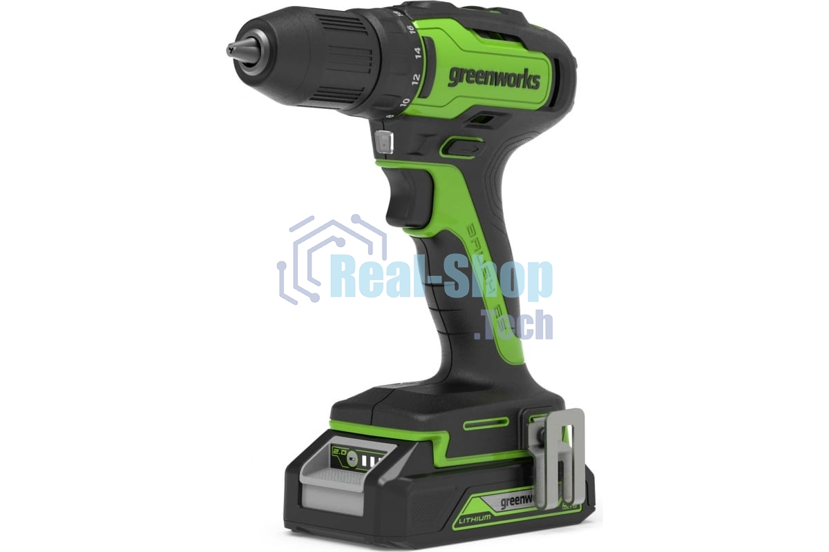 Дрель-шуруповерт аккумуляторная GREENWORKS 3704007UA, Аккумуляторная, 24В