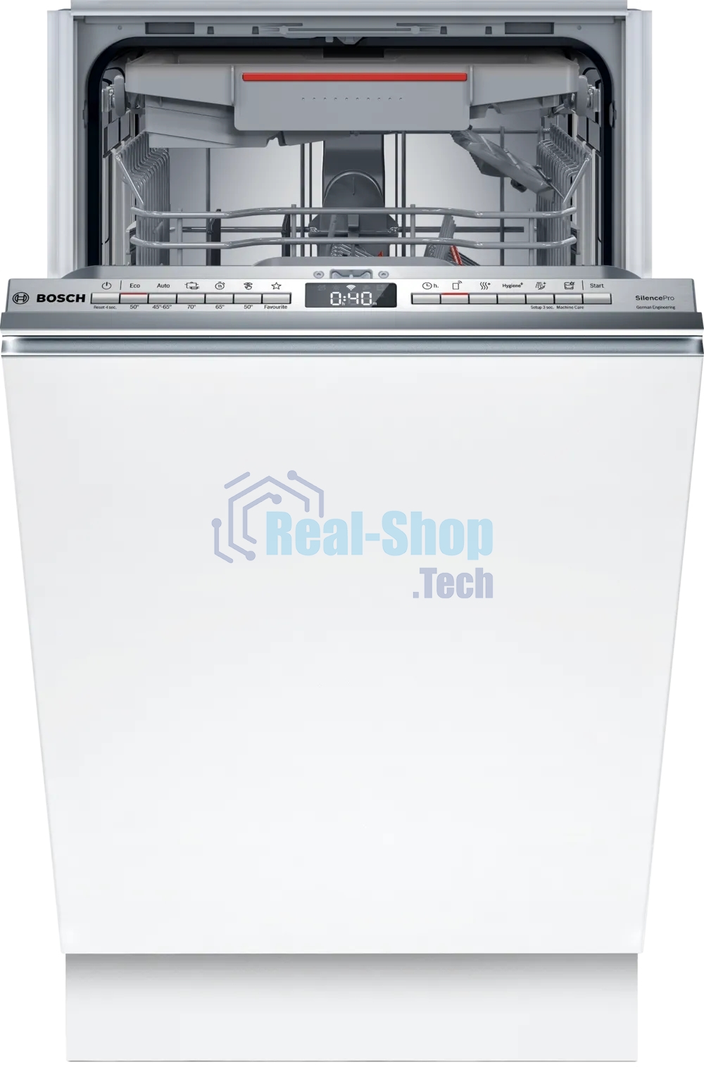 Встраиваемая посудомоечная машина Bosch SPV4HMX65Q, серебристый, 45 см, 10 компл., 45 дБ, класс A+