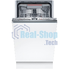 Встраиваемая посудомоечная машина Bosch SPV4HMX65Q, серебристый, 45 см, 10 компл., 45 дБ, класс A+