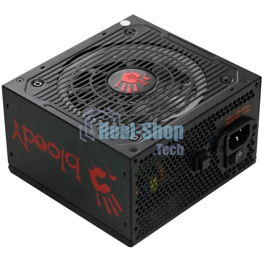 Блок питания Bloody BD-PS750G, 750Вт, 80 PLUS Gold, 120мм, модульный, черный
