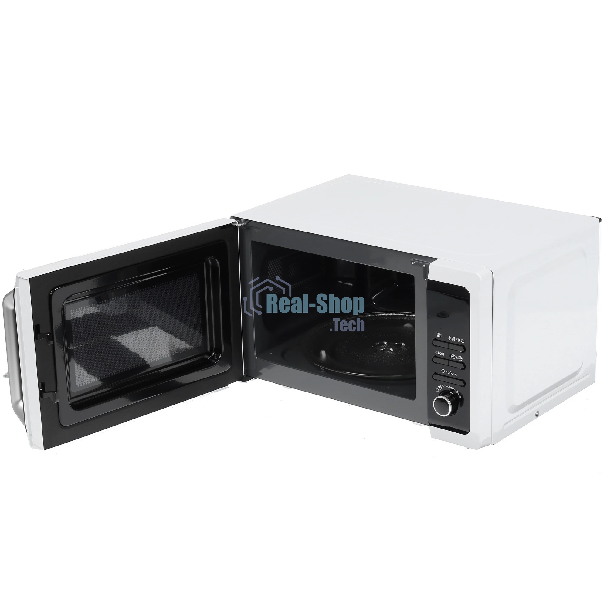 Микроволновая печь Sharp R2852RW белый, 20 л, 800 Вт, переключатели - кнопки/поворотный механизм