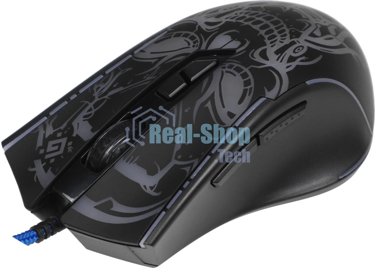 Мышь проводная Defender Bulletstorm GM-928 черный, 7200 dpi, USB, кнопки - 7