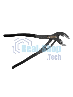 Клещи переставные Denzel кнопочный механизм, обливные рукоятки, 300 мм