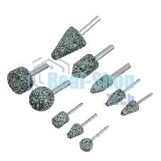 Набор шарошек Denzel абразивных для дрели (ПШМ), 63С, 10 шт.