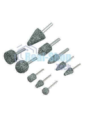 Набор шарошек Denzel абразивных для дрели (ПШМ), 63С, 10 шт.