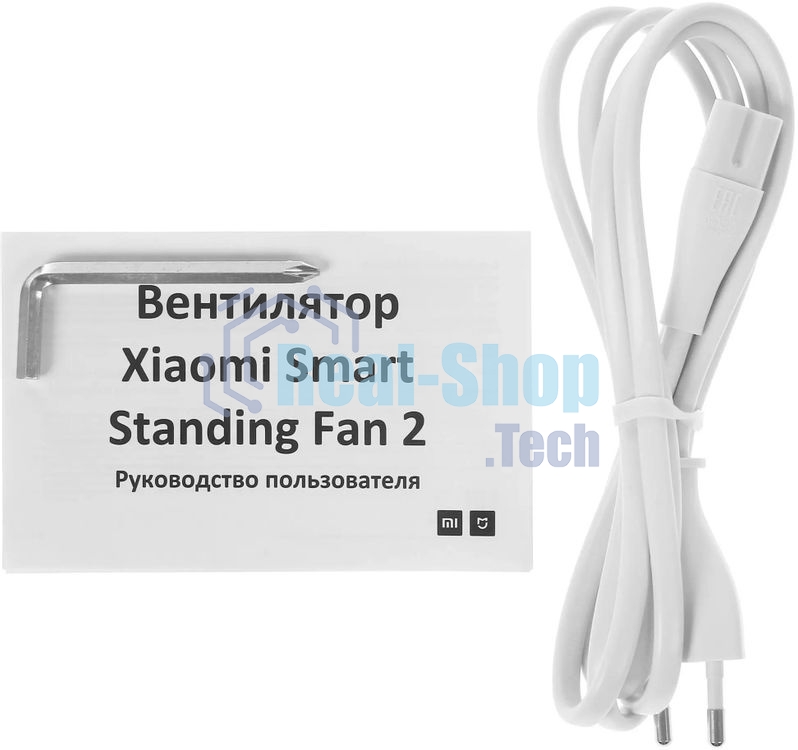 Вентилятор Xiaomi Mi Smart Standing Fan 2 белый, напольный, 15 Вт, 100 скоростей, 35.5 см