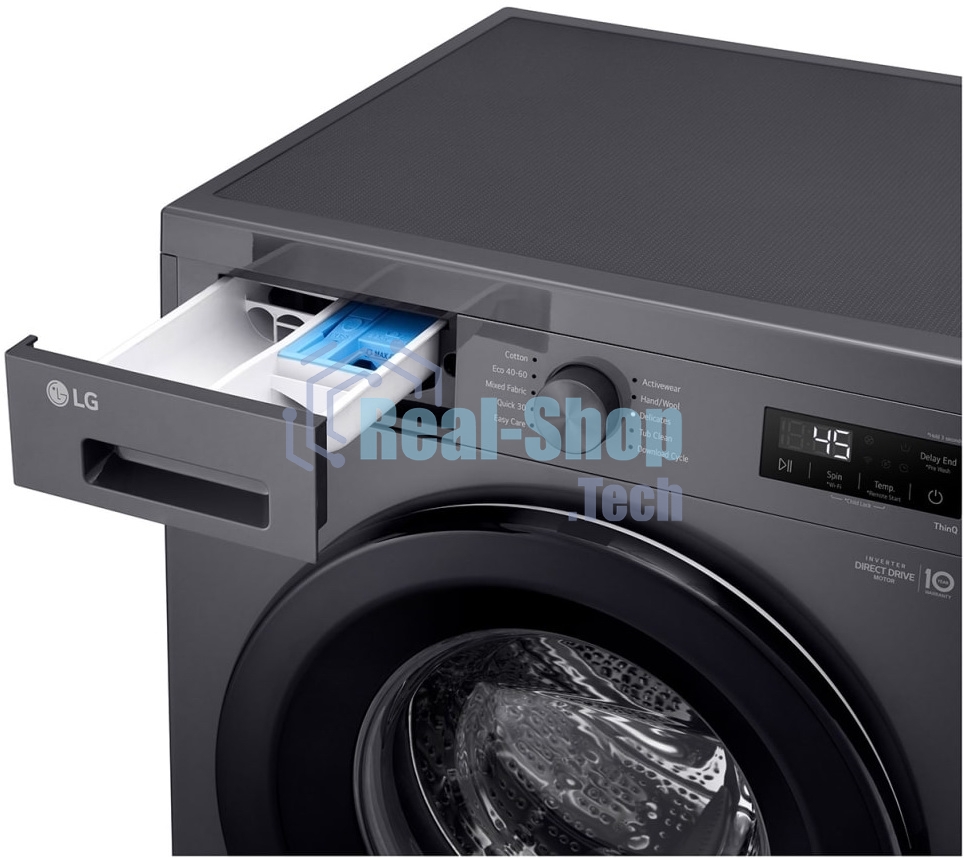 Стиральная машина LG F2Y1TYP6J графит, загрузка фронтальная 8 кг, 1200 об/мин, класс A