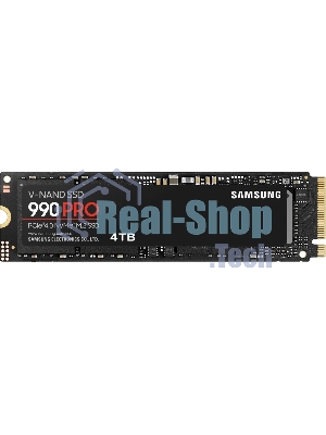 Накопитель SSD Samsung 990 PRO, 4Tb, PCIe 4.0 x4, M.2 2280, NVMe, R/W 7450/6900