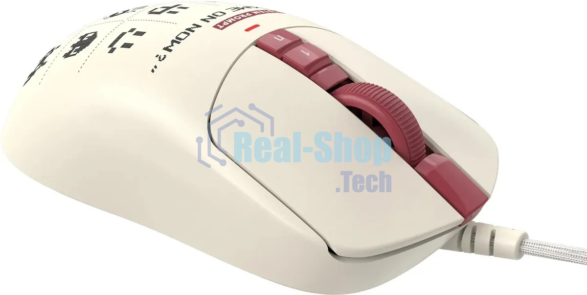Мышь проводная A4Tech Bloody W72 Ultra Pixels Red рисунок/бежевый/красный, 20000 dpi, USB, кнопки - 7