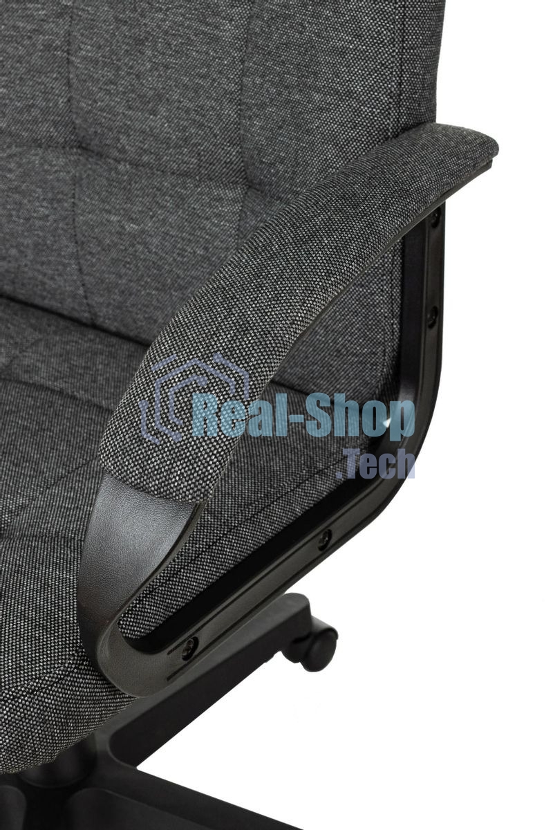 Кресло руководителя Бюрократ CH 002 Fabric 3C1 серый, крестов. пластик