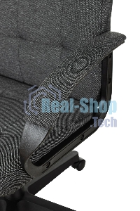 Кресло руководителя Бюрократ CH 002 Fabric 3C1 серый, крестов. пластик