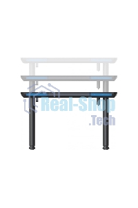 Стол компьютерный Cactus CS-EGD-BK-LED столешница закаленное стекло, черный, каркас черный