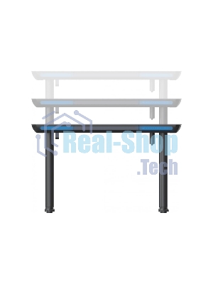 Стол компьютерный Cactus CS-EGD-BK-LED столешница закаленное стекло, черный, каркас черный