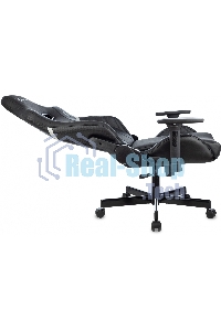 Кресло игровое Knight Thunder 5X черный эко.кожа крестов. металл