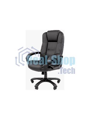 Кресло Chairman 600 черный, экокожа, 120 кг