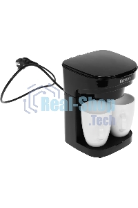 Кофеварка капельная Kitfort KT-764 черный, исп. кофе - молотый, 0.3 л, 450 Вт