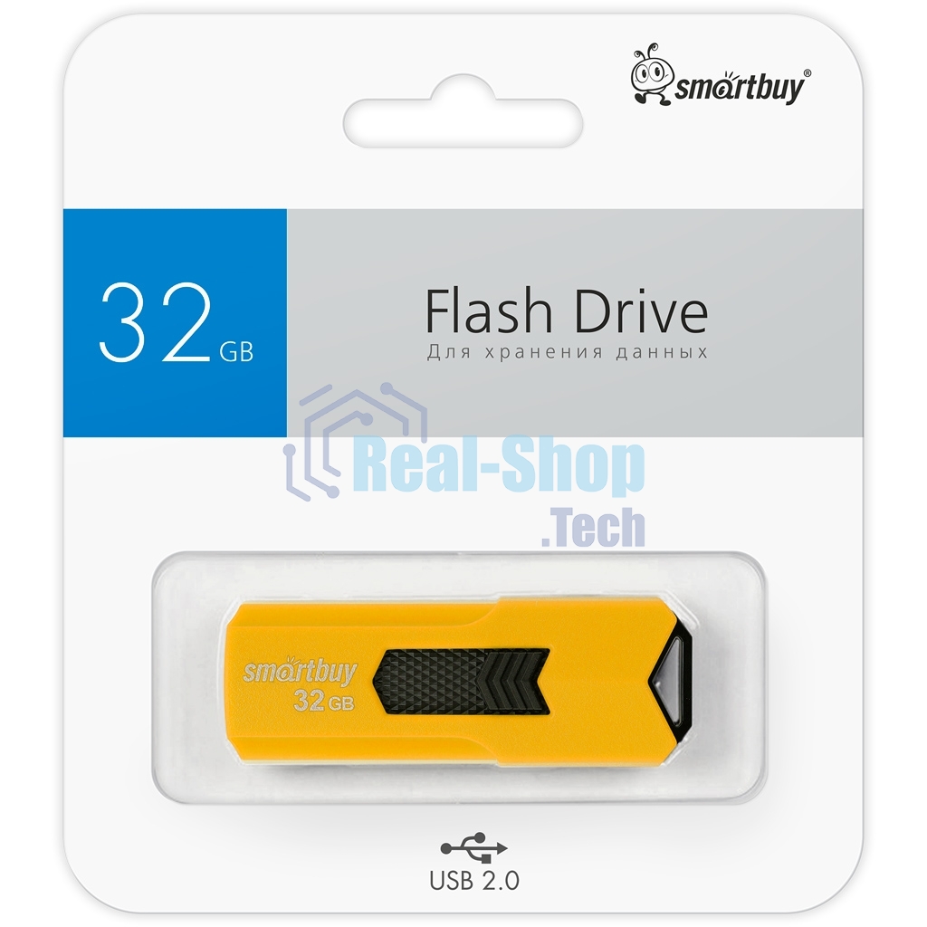 Флешка USB Smartbuy 32Gb USB USB 2.0 Smartbuy STREAM Yellow (SB32GbST-Y)