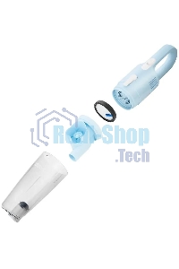 Пылесос вертикальный Kitfort KT-586-2 голубой, питание от сети, 400 Вт, уборка сухая, пылесборник 1,2 л