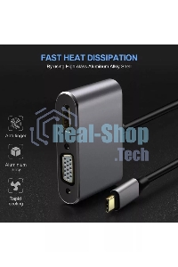 USB-концентратор USB3.1 TypeCm -->HDMI+USB3.0+PD+VGA Alum Grey 4K@30Hz, Telecom TUC055