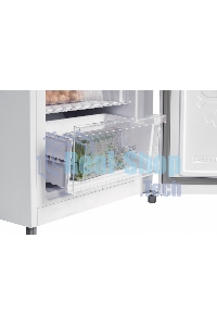 Холодильник Nordfrost RFC 390D NFGW белое матовое стекло двухкамерный 240/95л морозилка снизу