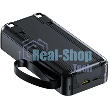 Портативный аккумулятор AKSBERRY (6900290870014) E201 Lines PD22.5W with cabels 20000 mAh черный